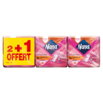 Serviettes hyginiques sans ailettes ultra rgulier v - protection nana - le lot de 3 packs de 16 serviettes ...