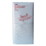 Serviette de table papier blanche 30 x 30 pp no name - le paquet de 200 serviettes