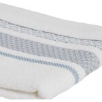 Serviette de toilette blanc uni coton 50x90cm tex home - la serviette de toilette