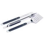 Set barbecue 3 pices (pince, spatule, fourchette) haute rsistance hyba - le set 3 pices