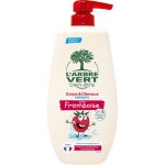 Shampooing - gel douche enfant corps & cheveux parfum framboise l'arbre vert bien - etre - le flacon ...