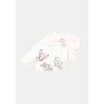 T - shirt bb blanc cass manches longues 3 mois disney - le lot de 2 t - shirts