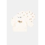 T - shirt bb blanc manches longues 6 mois tex baby - le lot de 2 t - shirts
