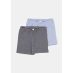 Short fille gris chin� / bleu 5 - 6 ans tex - le lot de 2 shorts