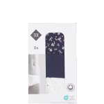 Shorty femme marine / blanc t38 / 40 tex - le lot de 3 shorties