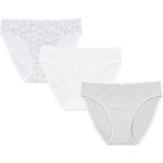 Slip femme gris / blanc 34 / 36 tex - le lot de 3
