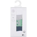 Slip garon vert / gris / blanc 14 - 16 ans - le lot de 5 slips