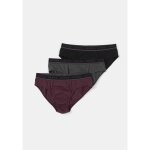 Slip homme bordeaux / gris / noir t2 tex - le lot de 3 slips