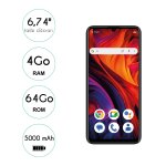 Smartphone elio 64go noir logicom