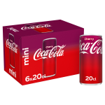 Soda au cola got cherry coca - cola - le pack de 6 canettes de 20cl
