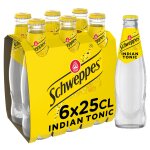 Soda indian tonic  l'extrait d'corces de quinquina schweppes - le pack de 6 bouteilles de 25cl