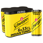 Soda indian tonic zro schweppes - le pack de 6 canettes de 33cl