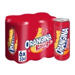 Soda  l'orange sanguine orangina - le pack de 6 canettes de 33cl