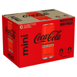 Soda au cola sans cafine et sans sucres coca - cola - le pack de 6 canettes de 20cl