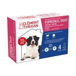 Soin anti - puces anti - tiques chien 10 - 20kg clement thekan - la paquet de 4 pipettes