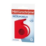 Sparadrap microporeux mercurochrome - le rouleau de 5 m x 2, 5 cm