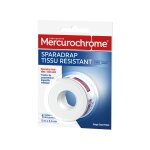 Sparadrap tissu r�sistant tiss� blanc micro - a�r� mercurochrome - le rouleau