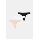 String femme beige / blanc / noir t34 / 36 tex - le lot de 3 strings