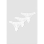 String femme blanc t38 / 40 tex - le lot de 3 strings