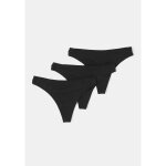 String femme noir t34 / 36 tex - le lot de 3 strings