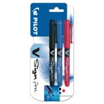 Styllo feutre pilot v signepen x3 assortis pilot - le lot de 4 stylos