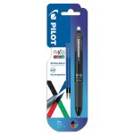 Styllo roller effaable 4 couleurs noir rechargeable + 2 recharges pilot - le stylo + 2 recharges