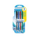 Stylo  bille assortis flexgrip x4 paper mate - le lot de 4