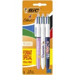 Stylo  bille bic 4 colours message pointe moyenne x3 bic - le lot de 3 stylos