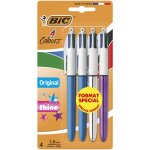 Stylo À bille bic 4 colours original x2 + shine x2 pointe moyenne bic - le lot de 4 stylos Stylo À bille bic 4 colours original x2 + shine x2 pointe moyenne bic - le lot de 4 stylos