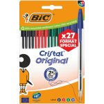 Stylo bille cristal original 1, 0mm assortis bic - le lot de 27 stylos