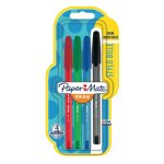 Stylo  bille inkjoy 100 pointe moyenne assortis x4 paper mate - le lot de 4 stylos