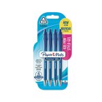 Stylo  bille rtractable 07mm bleu flexgrip gel x4 paper mate - le lot de 4 stylos  bille lot de