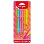 Stylos feutre pointe fine 0. 4 mm - collection neon maped - le lot de 6