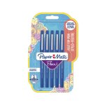 Stylos feutres pointe moyenne noir paper mate - le paquet de 5