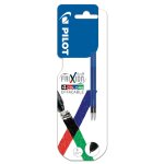 Stylo frixion 4 couleurs avec 2 recharges bleu pilot - le stylo avec 2 recharges