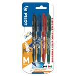 Stylo frixion ball noir bleu rouge vert x4 pilot - le lot de 4 stylos