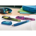 Stylo plume easybuddy plume m standard pour gaucher et droitier noir et bleu stabilo - le stylo plume ...