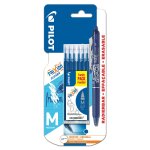 Stylo roller clicker bleu + 6 recharges pilot - le lot Stylo roller clicker bleu + 6 recharges pilot - le lot