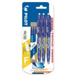 Stylo roller effaable ball bleu x3 + 3 recharges fine pilot - le lot 3 rollers effaable + 3 recharges ...