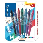 Stylo roller frixion ball cliker rtractable effaable x7 pilot - le lot de 7 rollers