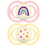 Sucettes silicone phosphorescente 18 + mois perfect nuit tendance mam - le lot de 2 sucettes Sucettes silicone phosphorescente 18 + mois perfect nuit tendance mam - le lot de 2 sucettes