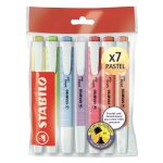 Surligneurs assortis pastel swing cool x7 stabilo - les 7 surligneurs