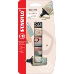 Surligneur boss mini x5 naturevibes assortis stabilo - le lot de 5 surligneurs