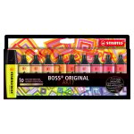 Surligneur couleurs chaudes boss original arty x10 stabilo - le lot de 10 surligneurs