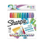 Surligneur cratif snotes assortis x12 sharpie - le lot de 12 marqueurs - surligneurs
