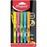 Surligneur fluo maped - lot de 5 surligneurs