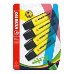 Surligneur jaune boss original x4 stabilo - le lot de 4 surligneurs