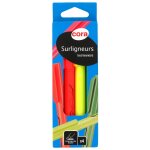Surligneurs pointe large et fine biseautée couleurs assorties - le lot de 4 surligneurs Surligneurs pointe large et fine biseautée couleurs assorties - le lot de 4 surligneurs