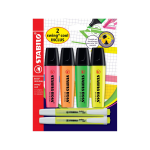 Surligneur x4 boss original + 2 swing cool jaunes stabilo - le lot de 6 surligneurs