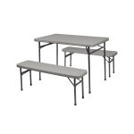 Table et 2 banc de camping pliables carrefour - le set de table + 2 bancs Table et 2 banc de camping pliables carrefour - le set de table + 2 bancs